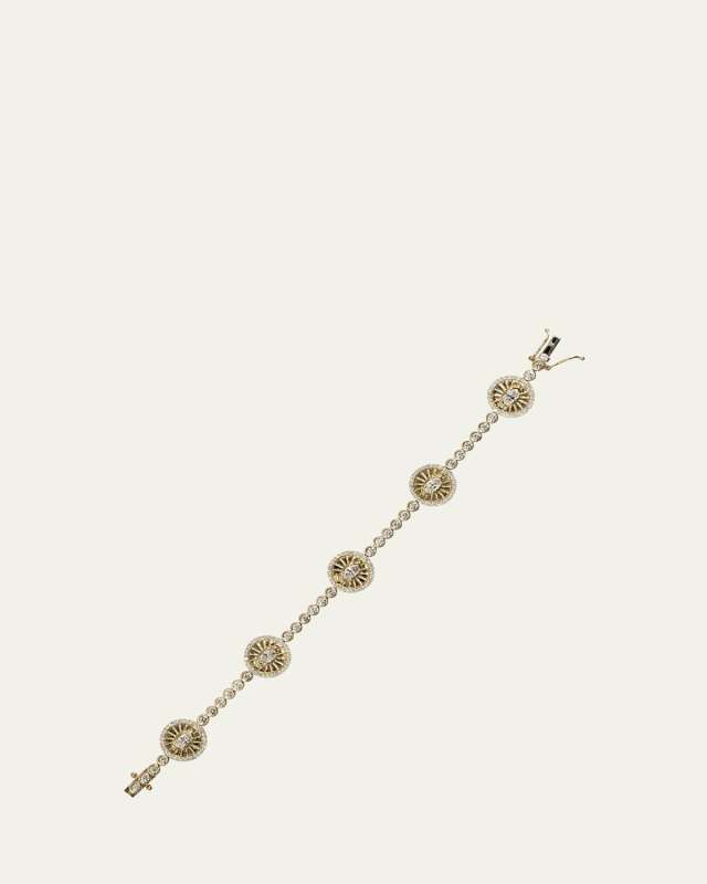 Protection Evil Eye Medallion Tennis Bracelet